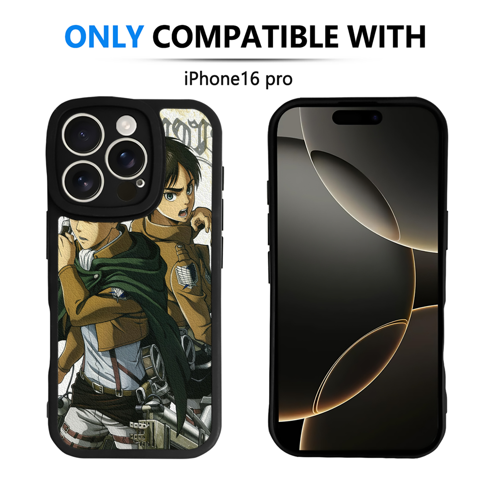 （画像用） 進撃の巨人 Attack on Titan 【iPhone 16シリーズ対応】シリコンスマホケース（レザー調） 材質：シリコン